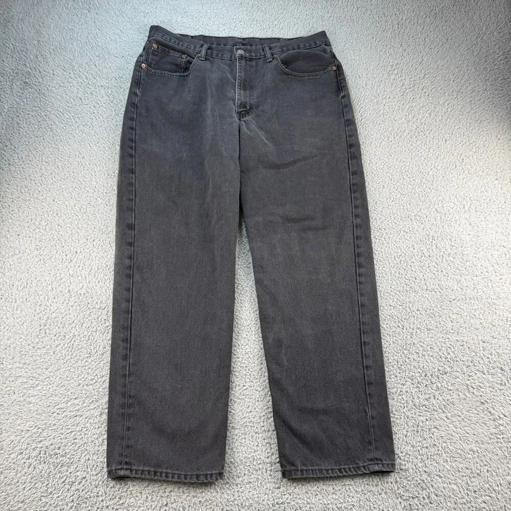 Levi's 560 Relaxed Fit Straight Jeans Mens 36x31 (Tag 38x32) Black 100% Cotton
